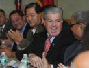 Photo credit: Newsday/Danielle Finkelstein | Steve Bellone leads a community forum on diversity issues in Brentwood. (Nov. 22, 2011)